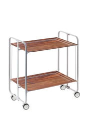 Carrello da cucina pieghevole grigio con ruote BAUHAUS 2 ripiani