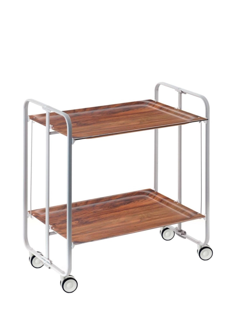 Carrello da cucina pieghevole grigio con ruote BAUHAUS 2 ripiani