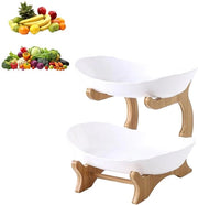Piatto per frutta portatile - 2 livelli - multifunzionale - 1 pezzo - PP