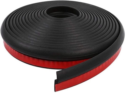 Tassello di gomma professionale per protezione da intemperie - Tassello multifunzionale di gomma - Strisce di protezione - Adesivo d'assorbimento del rumore - Applicazione universale - Lunghezza 4 metri - Tassello di gomma per porte