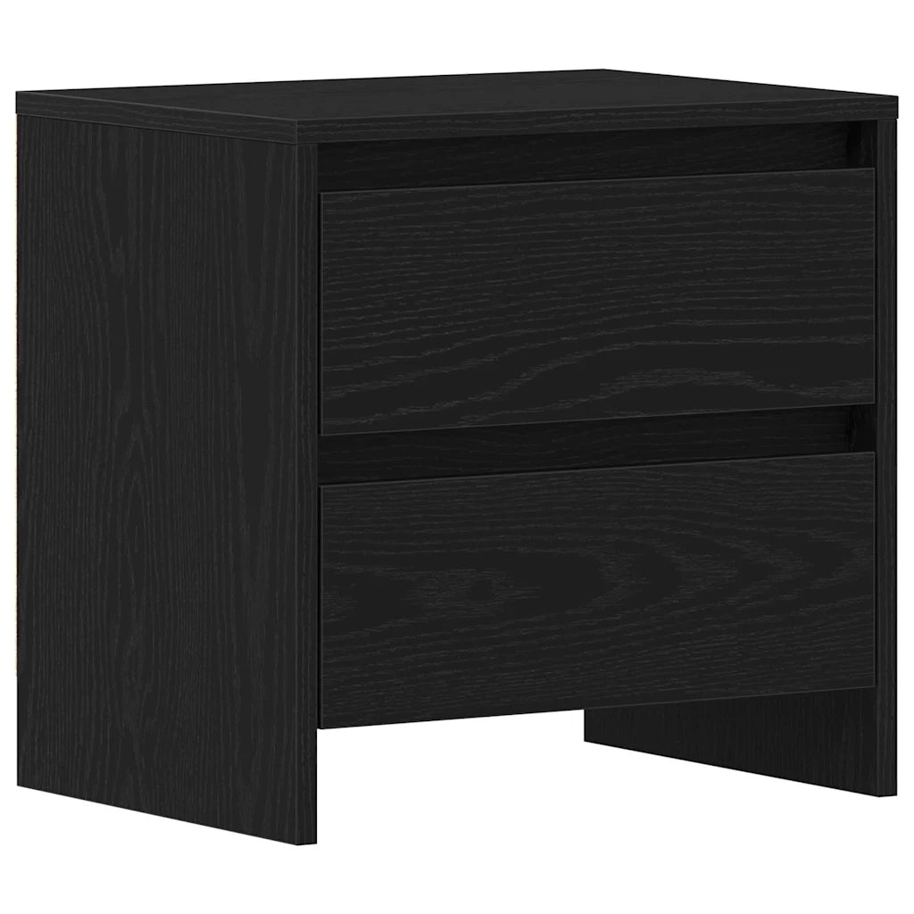 Set di 2 Comodini | Armadio da Notte | Mobiletto da notte Rovere Nero 45 x 34 x 44,5 cm