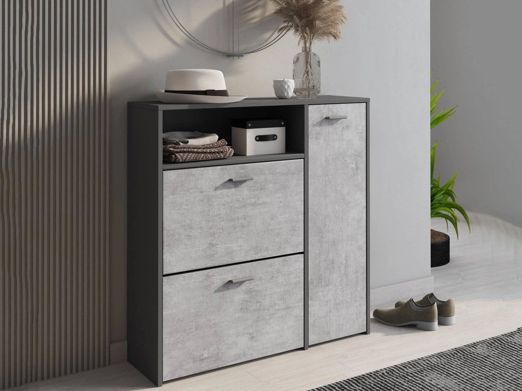 Scultore, Mobile da Ingresso 4/5 Paia, 26.60x91.50x94.00h cm Grigio Antracite