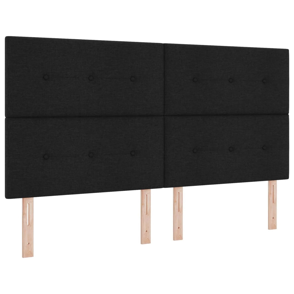 Letto box spring con materasso Nero 200 x 200 cm Tessuto 3454220