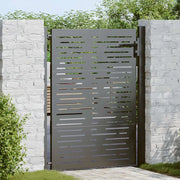 Cancello da giardino con blocco Nero 110 x 130 cm