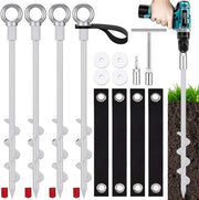 Haringen a viti per tende, trampolini, altalene, e altro - 36 cm metalliche haringen