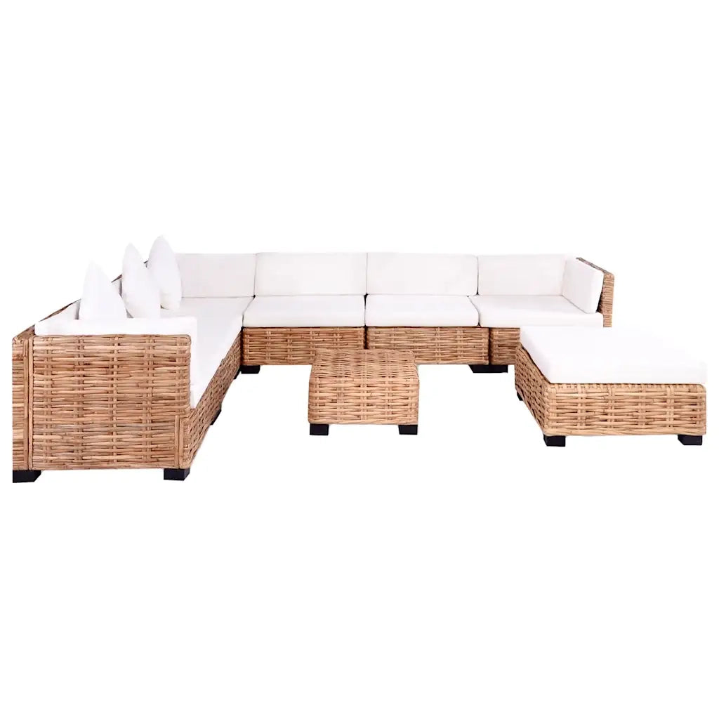Set Divano 27 pz in Rattan Naturale 244623