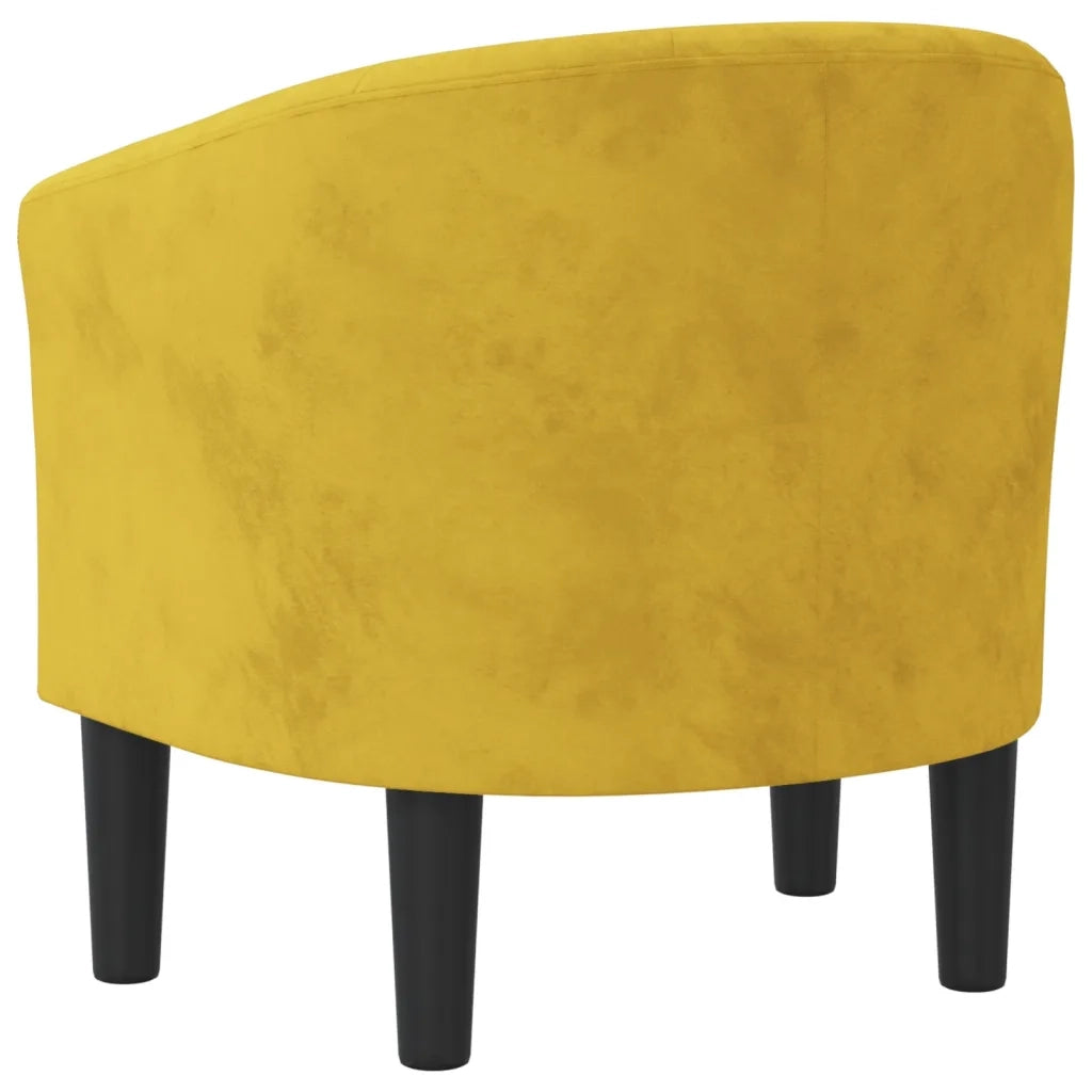 Divano Sedia-Poltrona Cabriolet Gialla in Velluto 865020