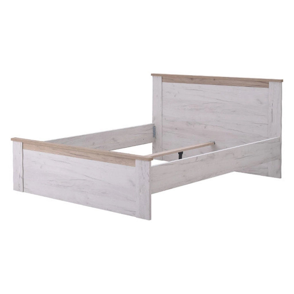 Letto Matrimoniale Claviere, Letto Matrimoniale Dimensione Materasso 160x200 cm, Marrone Larice Chiaro
