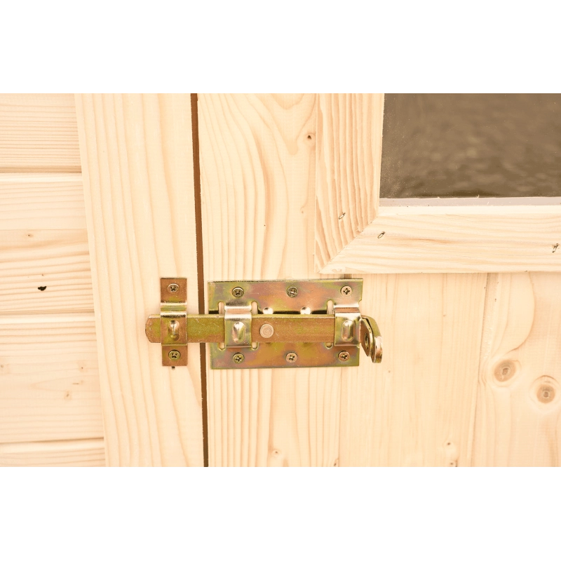 Casetta in legno da giardino con porta finestrata – 195x195 cm – tavole 20 mm, tetto bitumato e struttura angolare – AL2020.02N Foresta