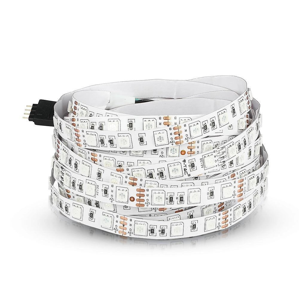 Striscia LED V-TAC RGB 5m 12V SMD5050 IP20 10,8W/m