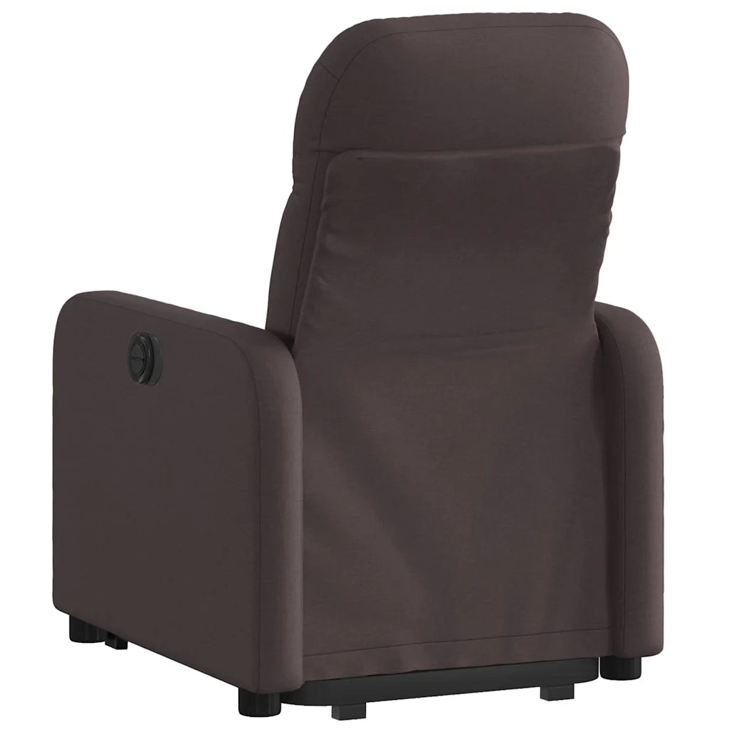 Poltrona Alzapersona Reclinante Elettrica Marrone Scuro Tessuto 3206818