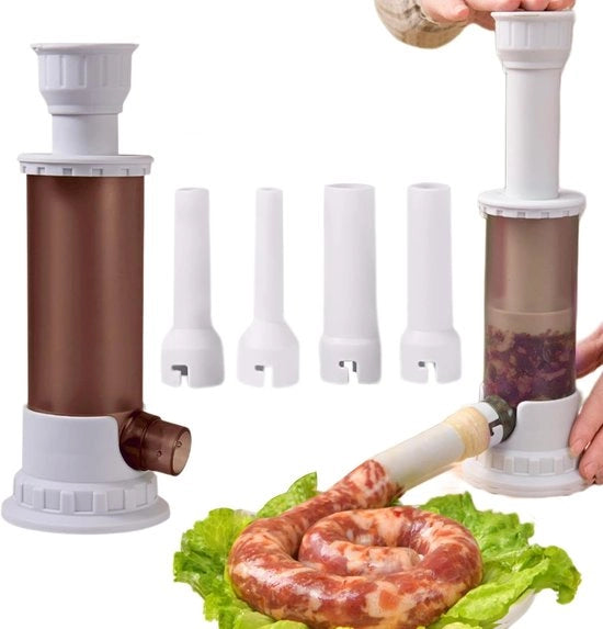 Macchina per impastare salsicce manuale con 4 canne di impasto per salsicce artigianali