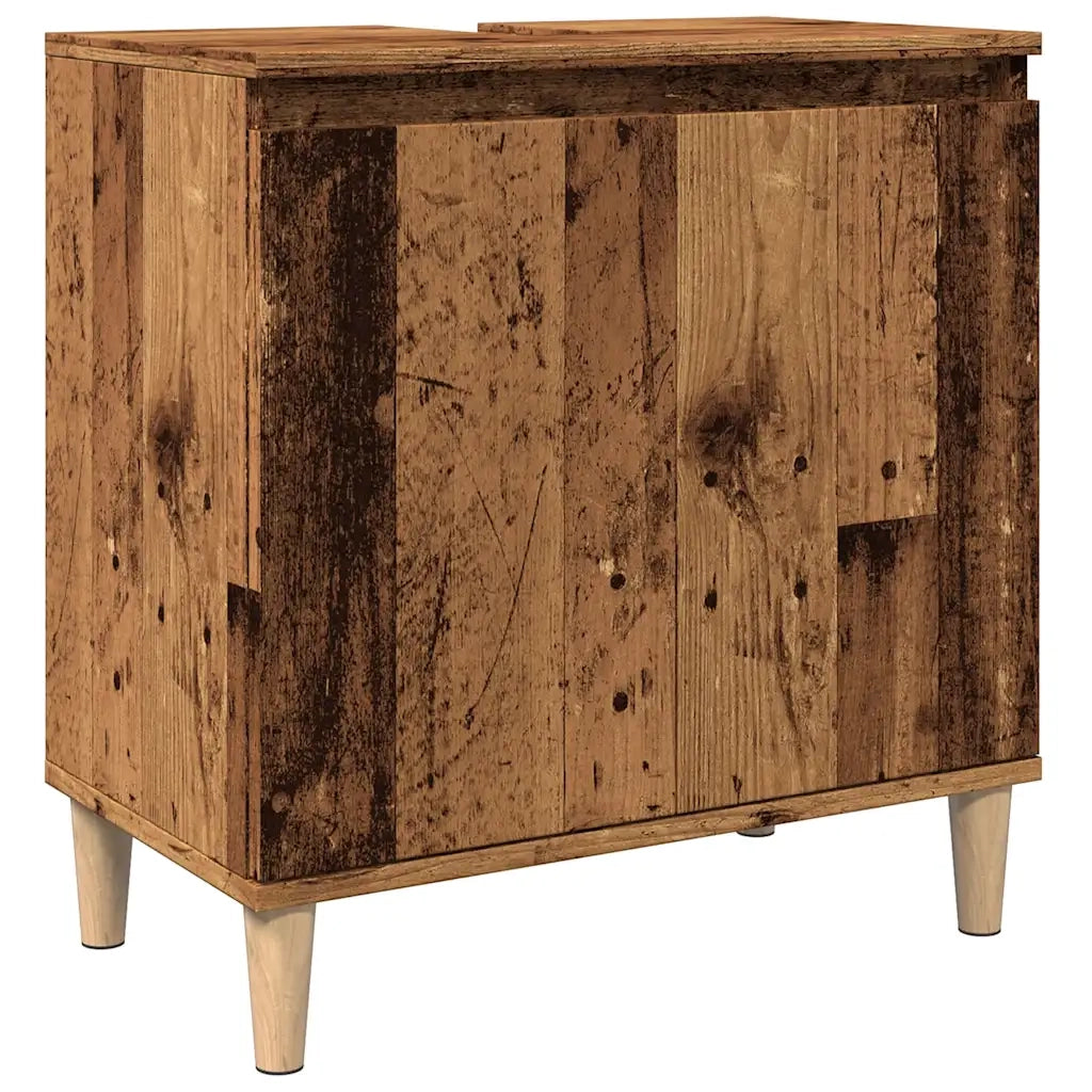 vidaXL Mobile Lavabo Legno Antico 58x33x60 cm in Legno Multistrato