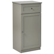 Mobile da bagno in MDF grigio con ripiani e cassetto, stile tradizionale