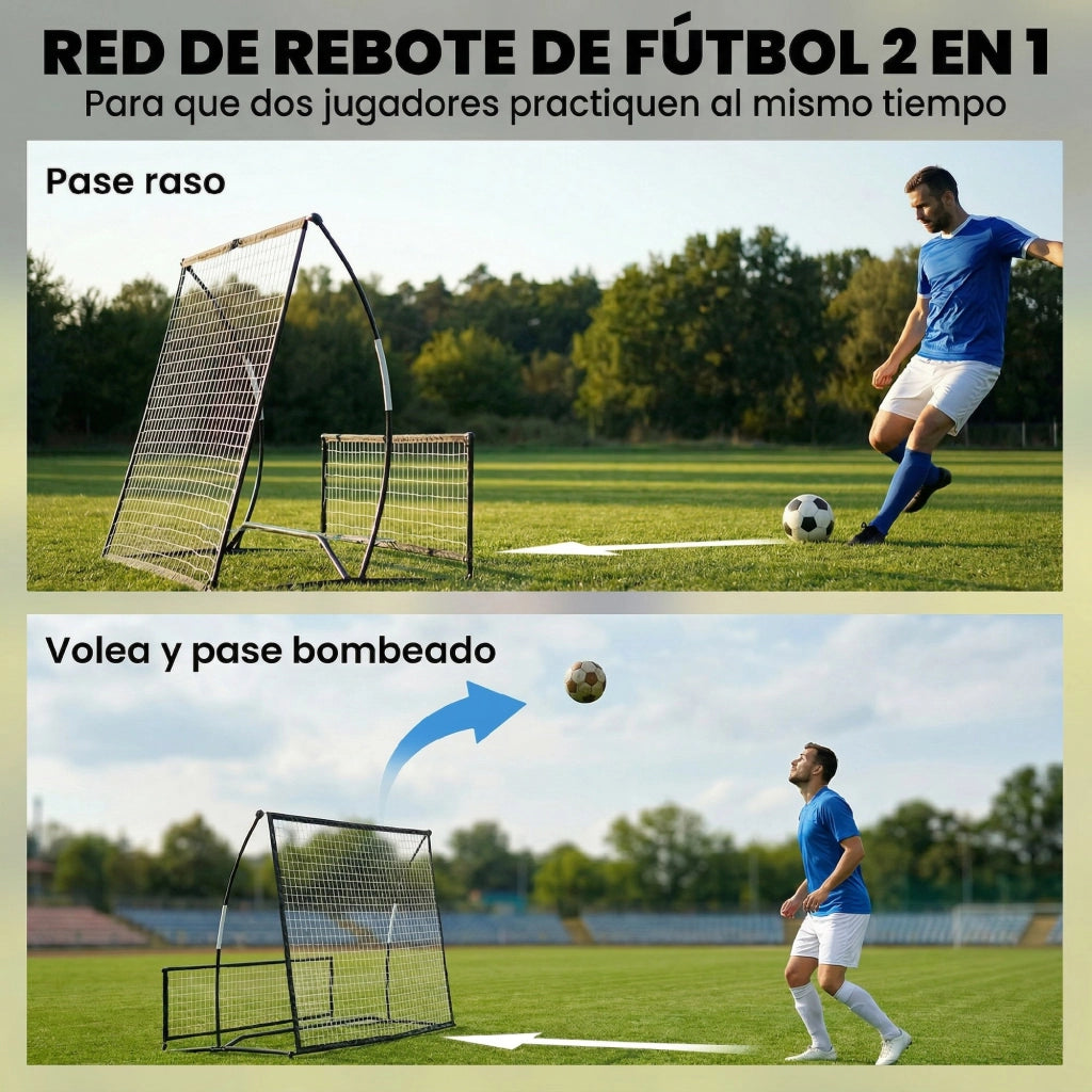 Rete da Calcio Portatile Pieghevole ¨C Zephmum ¨C 200x94x122 cm Nero