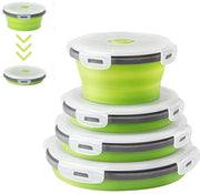 Set di contenitori per il cibo portatile da 4 pezzi - Opaco - Silicone - Contenitori per il cibo - Portatili - Autorizzato dalla FDA - 350ML/1200ML - Contenitori per il cibo