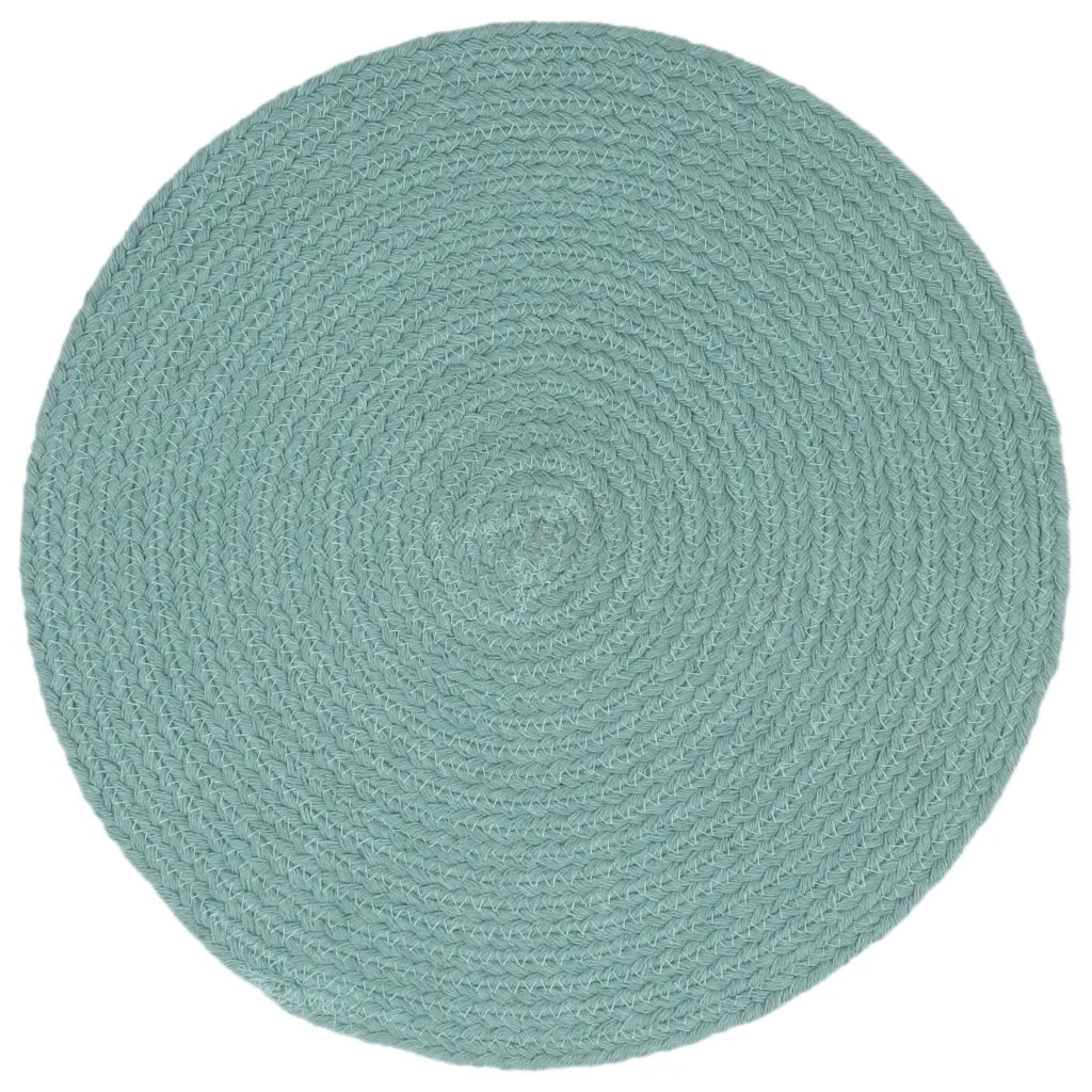 Tovagliette 6 pz Grigio Neutro 38 cm Rotonde in Cotone 133853