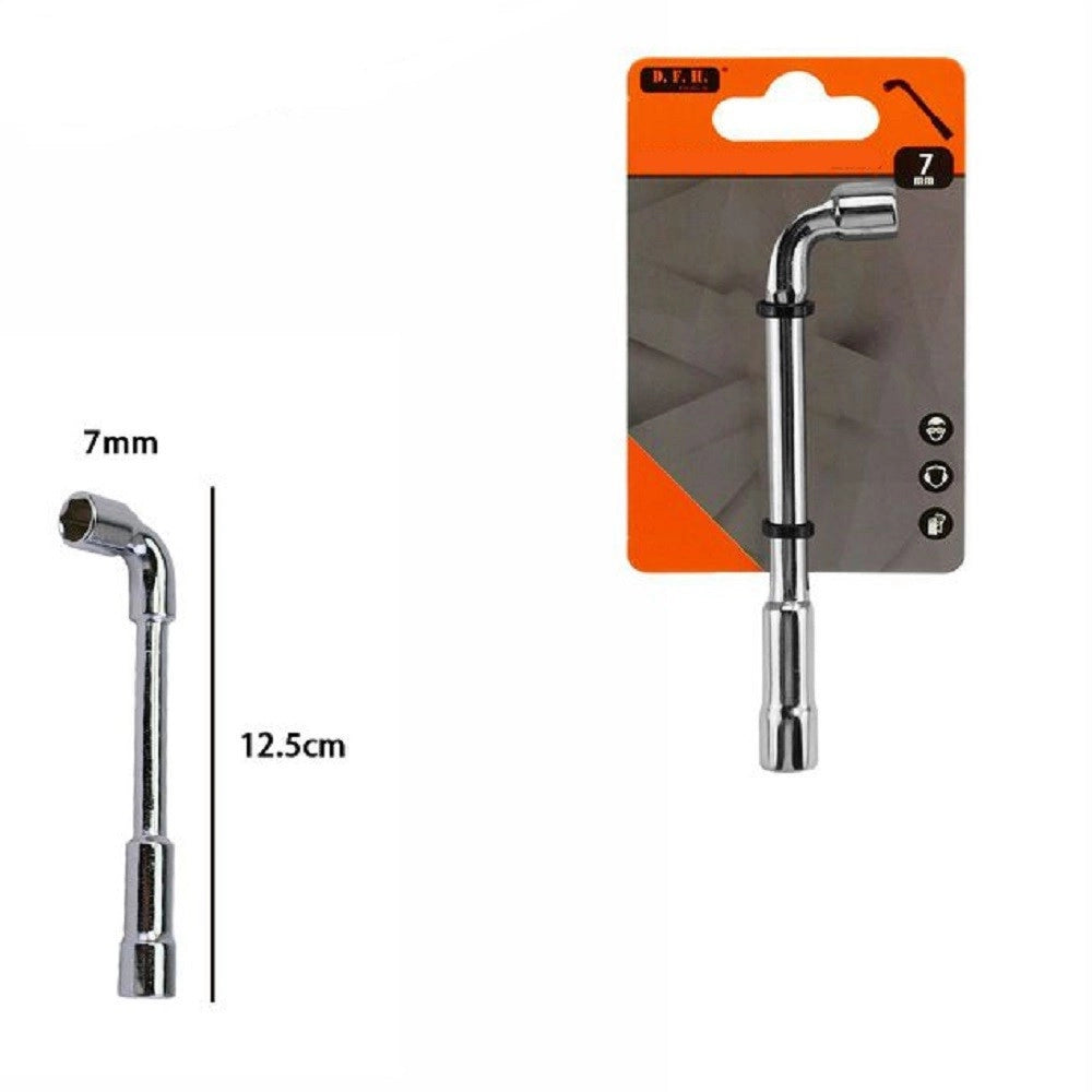 Trade Shop - Chiave A Bussola A Pipa Bocca Esagonale Cromo Vanadio Acciaio Da 7 Mm 60228 -