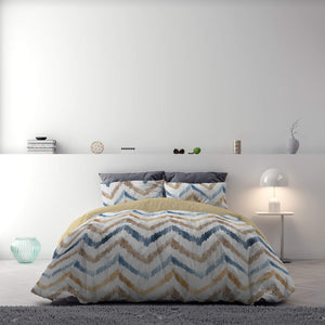 Copripiumino Matrimoniale Double Face con Federe Stampato Hippy