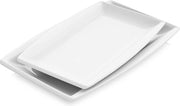 Set di piatti da tavola in porcellana cremo, 2 pezzi, piatti da pranzo, piatti da servizio, 13,25/11 pollici