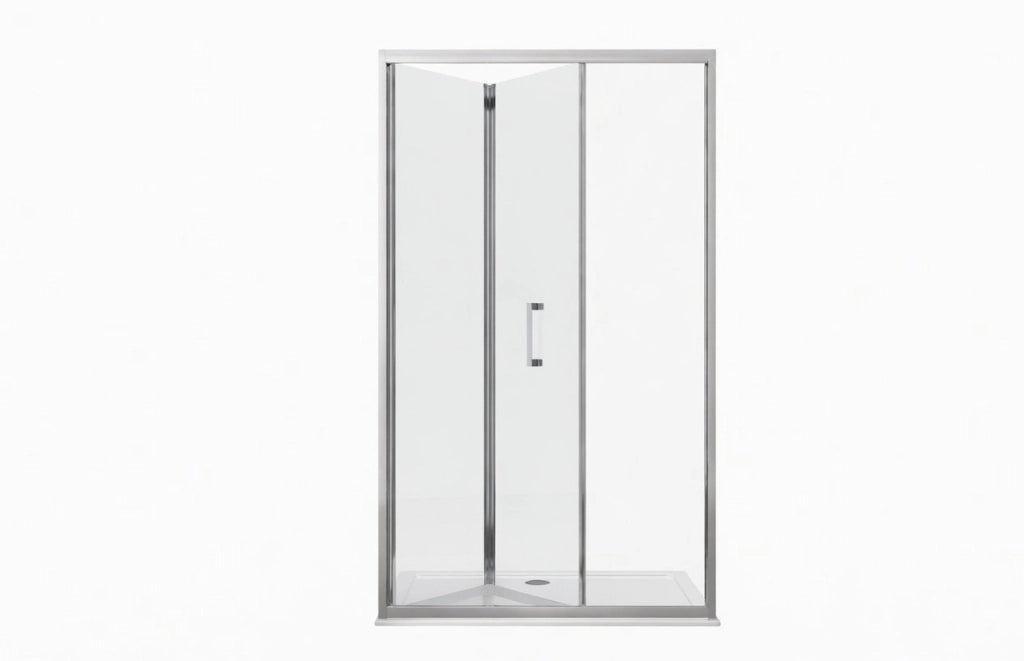 Box doccia 90 cm a SOFFIETTO apertura laterale a libro H195 cm CHIARA Cromato