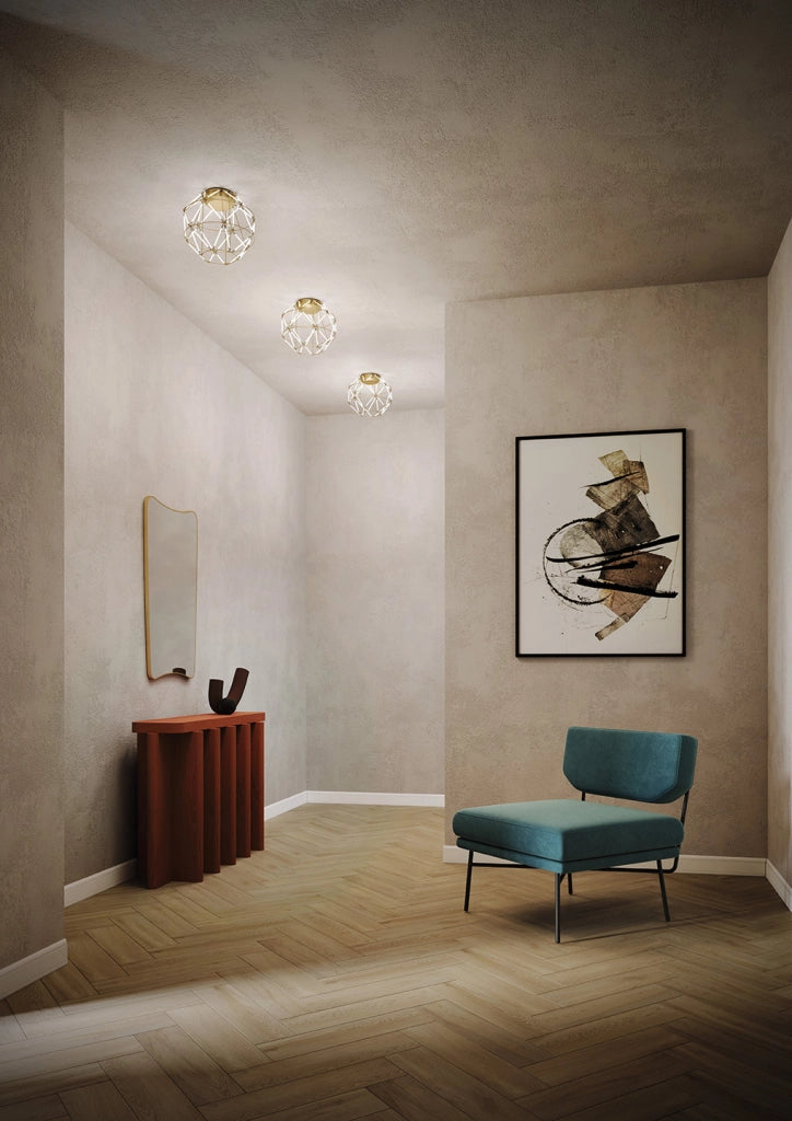 EUCLIDE   LAMPADA DA SOFFITTO D.35CM A LED 2700K 2945LM 44W COLORE ORO