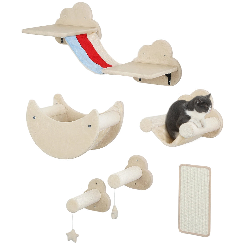 Gioco per Gatti con Piattaforme e Tiragraffi ¨C zephmum ¨C Beige