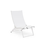 Bizzotto poltrona lounge reclinabile Taylor bianco in alluminio e textilene 53 x 166,5 x 90 cm