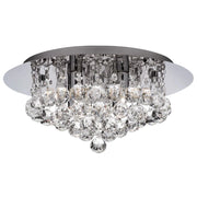 Hanna II 4Lt Flush - Metallo cromato e cristallo trasparente