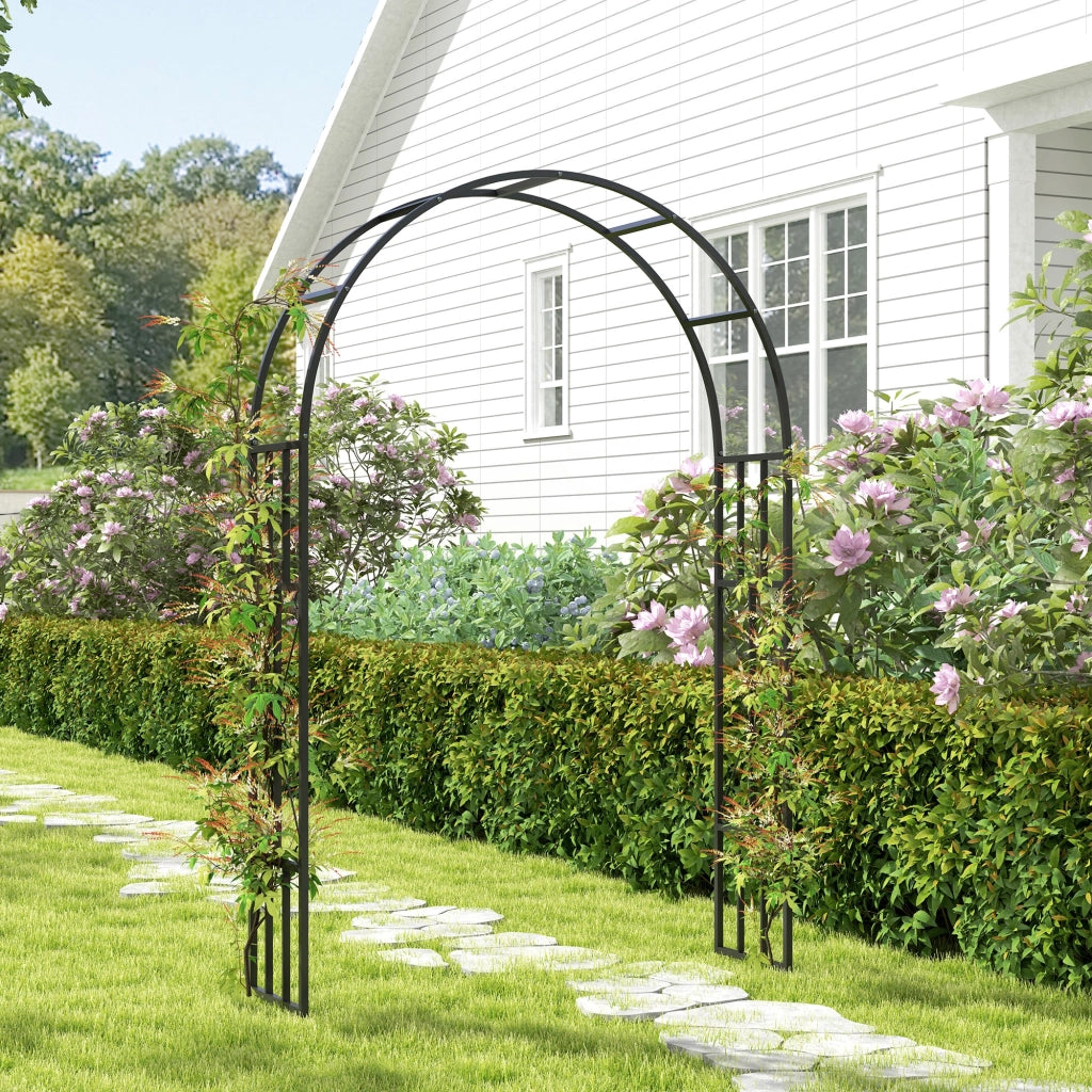 Arco da giardino in acciaio per piante rampicanti ¨C zephmum ¨C 150x40x223 cm nero