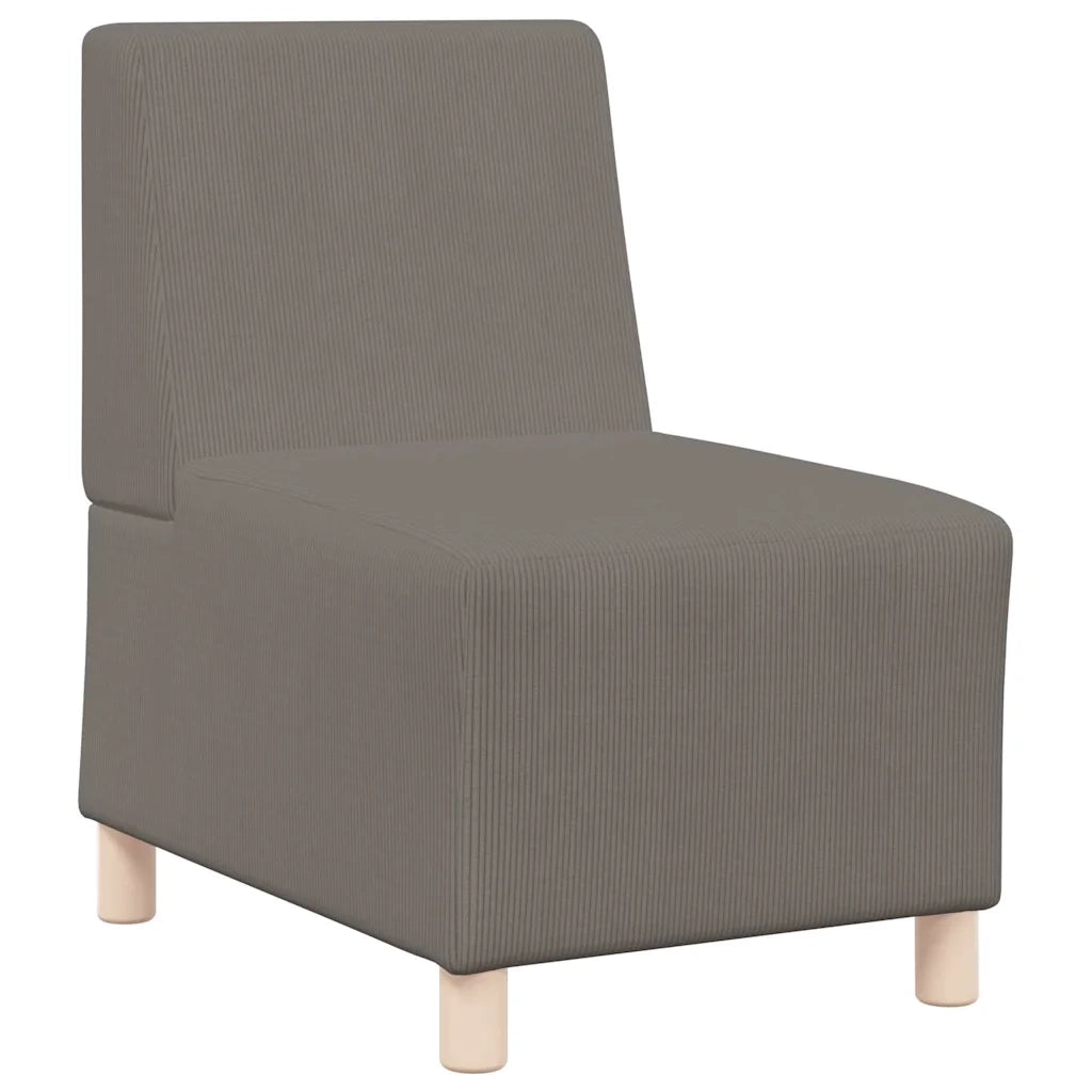 vidaXL Unità di Divano Modulare Senza Braccioli 2 pcs Grigio chiaro
