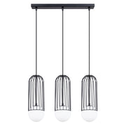 Lampada LED moderna BRINA in acciaio nero blu polvere a 3 luci G9 54x12x115cm