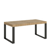 Tavolo allungabile 90x90/246 cm Tekno Premium Quercia Natura telaio Antracite