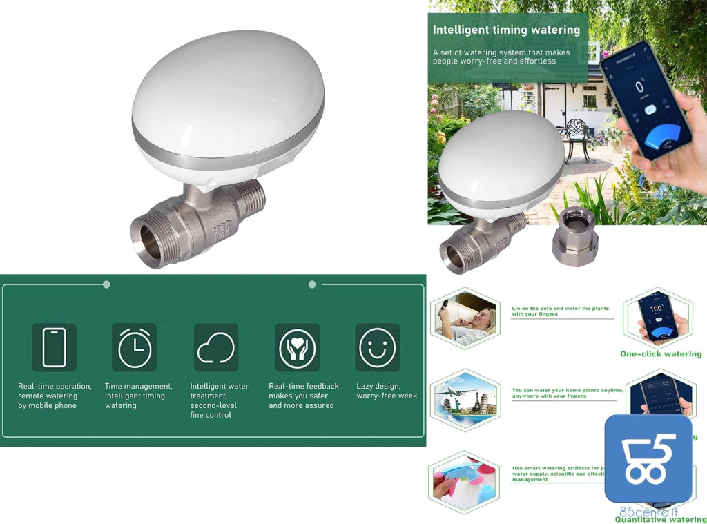 Valvola Idrica Smart Irrigazione Intelligente Automatica per Giardini per Piante Tubo 1/2 Pollice
