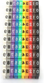 Etichetta di Identificazione per Cavi Elettrici con Codice di Tracciamento, 100 pezzi, colore brillante, per cavi elettrici 6Mm², 4 quadrati (KCM-4MM)