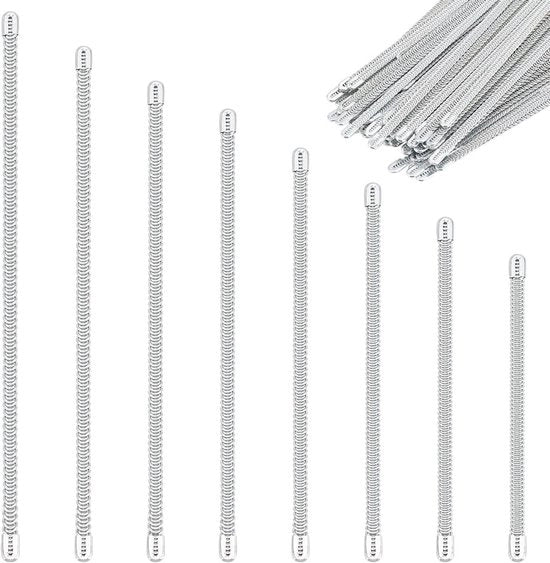 Corsetti - Set di 80 Stabili in Acciaio - Spiralette Preconfezionate - 8 Dimensioni - Ideali per la Creazione di Corsetti - Adatti per la Sartoria - Ferri per Corsetti