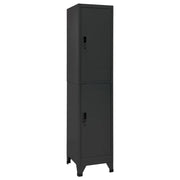 Armadietto moderno con scomparti adatto per scuola o ufficio 38 x 45 x 180 cm acciaio antracite 02_0046995