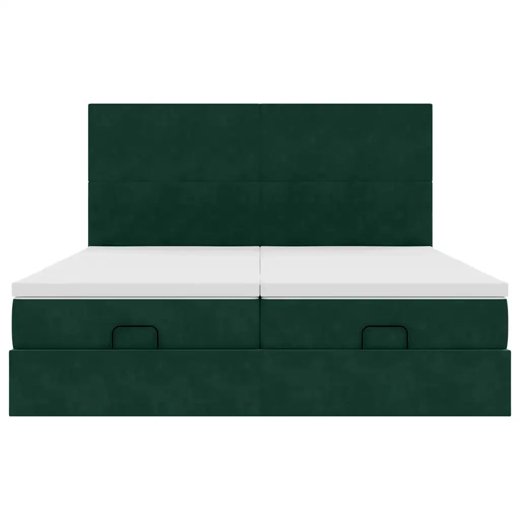 Struttura Letto Pouf con Materassi 180x200 cm Velluto 3314606