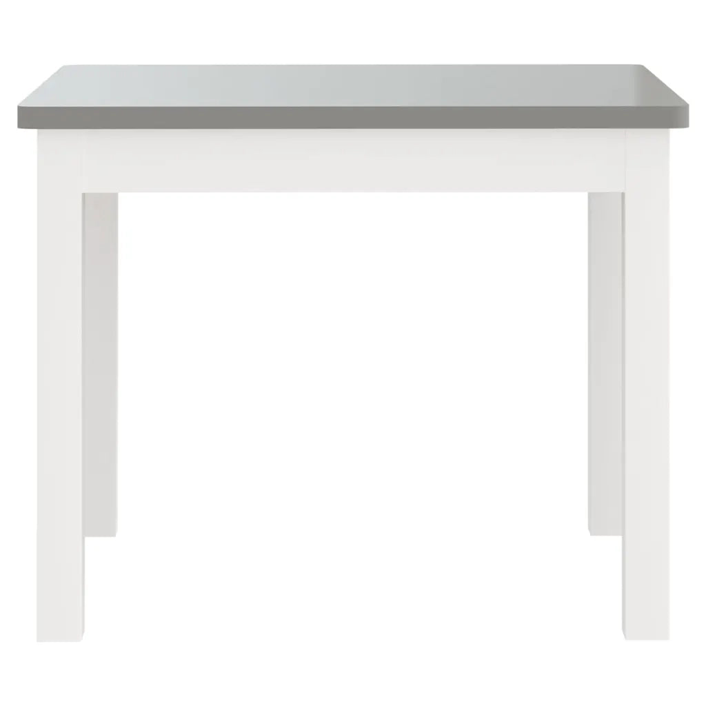 Set Tavolo e Sedie per Bambini 3 Pezzi Bianco e Grigio in MDF cod mxl 68094