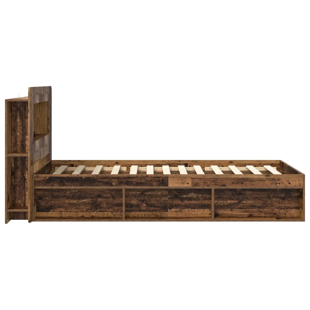 Telaio del letto con storage Legno antico 100 x 200 cm 3433450