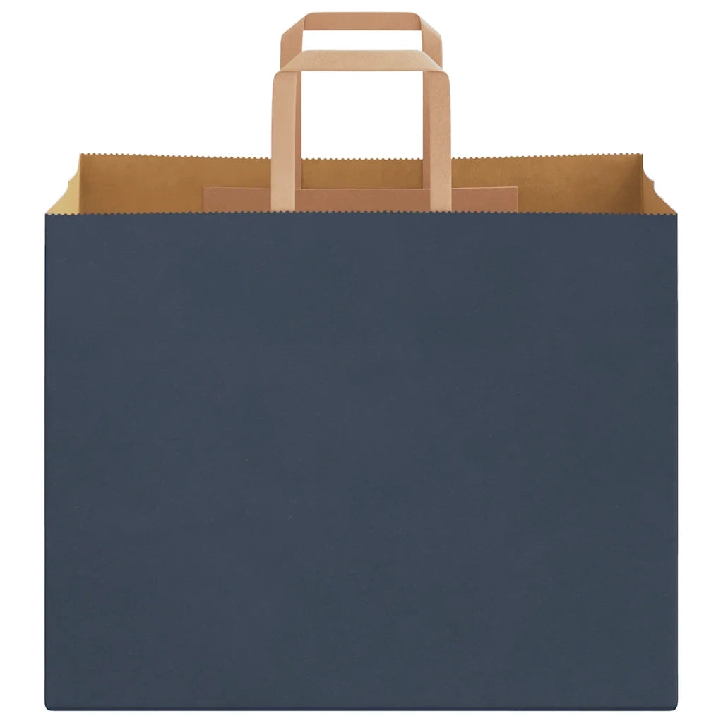Sacchetti di Carta 250 pz con Manici Blu 32x22x24 cm