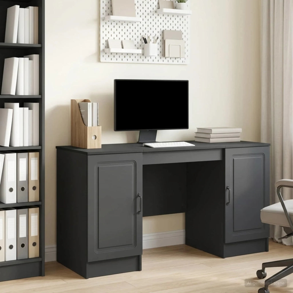 Scrivania Nero 142,5 x 50 x 75 cm Legno ingegnerizzato 3414640