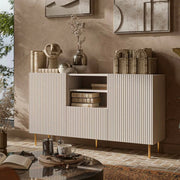 Madia Stornara, Credenza 4 Ripiani, 150x42x82h cm Beige