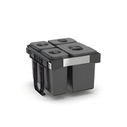 Pattumiera estraibile 4 contenitori Freejazz62453 colore grigio