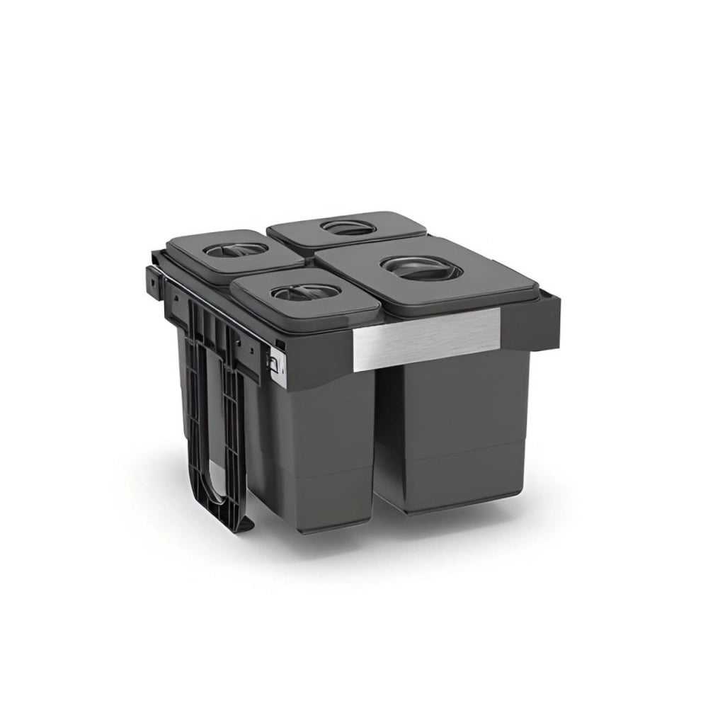 Pattumiera estraibile 4 contenitori Freejazz62453 colore grigio