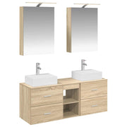 Set di mobili per il bagno 5 pcs Rovere Sonoma 3406793