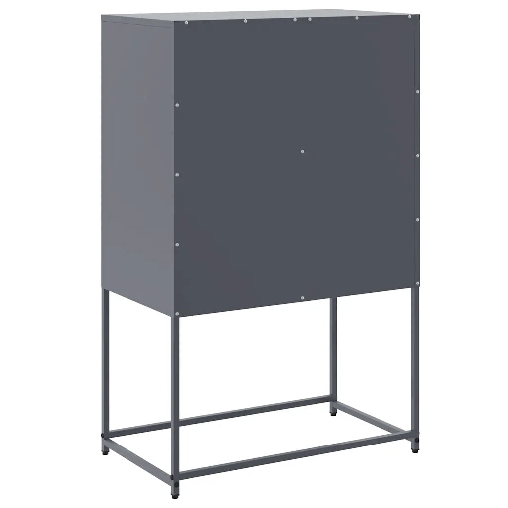 Credenza | Madia | Buffet da pranzo | Armadio da pranzo Antracite 68,5x38,5x107 cm in Acciaio
