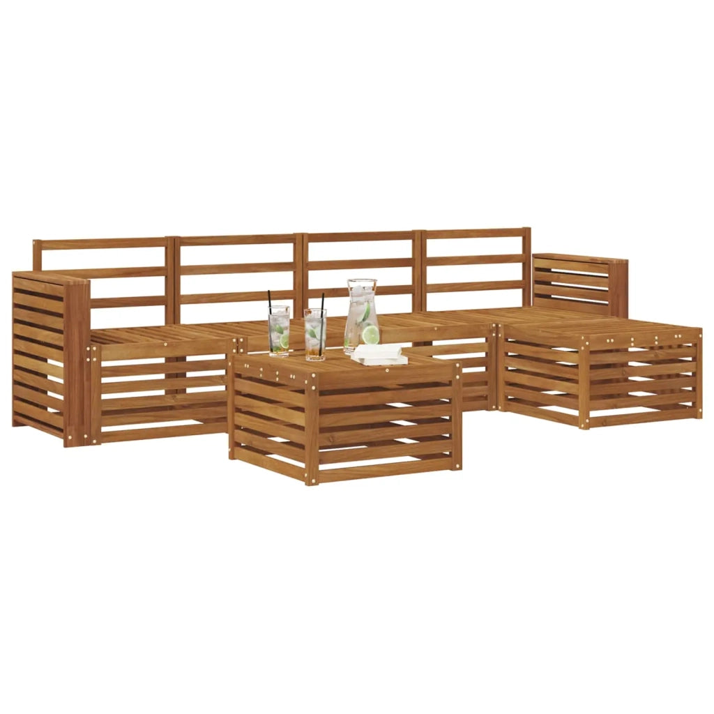 Set di divani da esterno 6 pcs Naturale