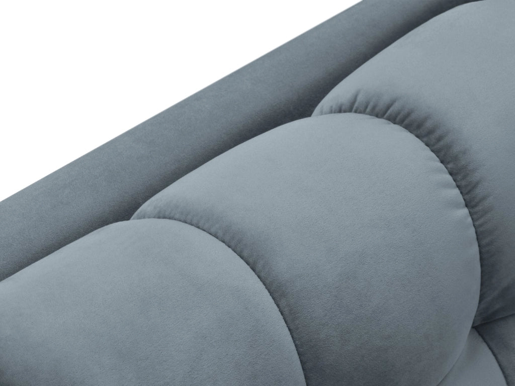 Cosmopolitan Design - Chaise longue destra "Bali" in velluto azzurro 