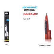 Trade Shop - Rasoio Rifinitore Di Precisione Per Peli Naso Orecchie Professionale Rif-na015 -